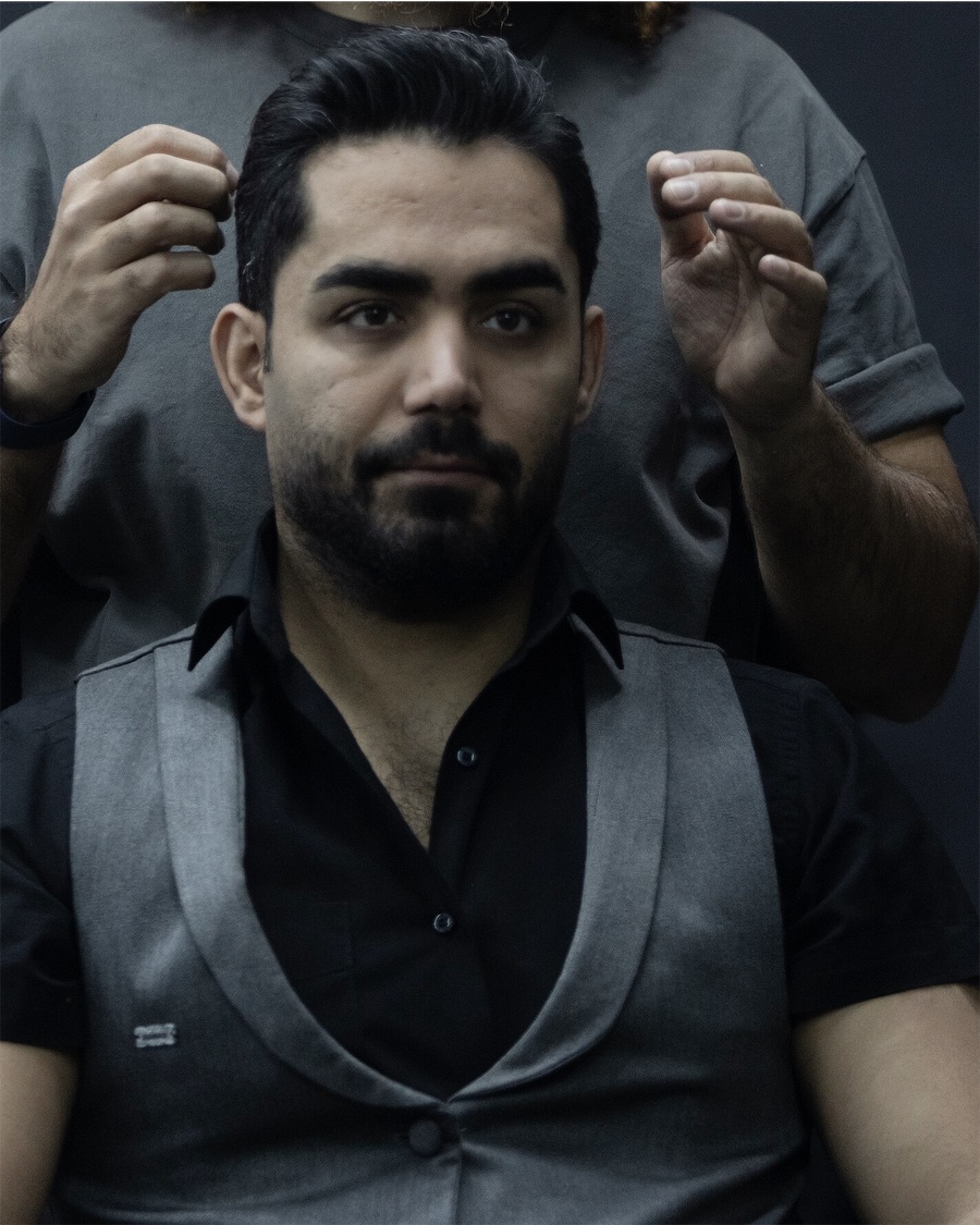 Classic side-swept cut
